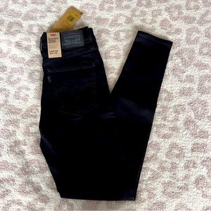 NWT Levi’s MILE HIGH SUPER SKINNY black jeans women size 6 aka 28” x 30” inseam